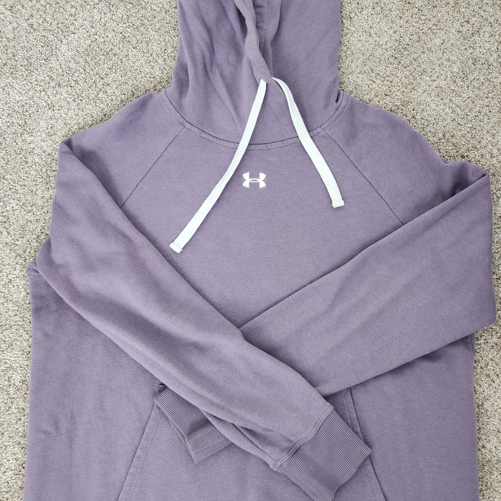 Under Armour Purple Pullover Hoodie with White Logo